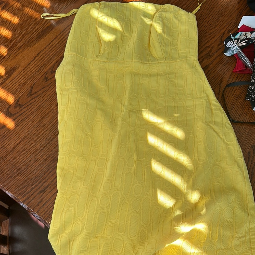 The Limited, yellow above the knee dress